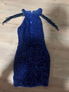 Sparkly blue dress worn once for Christmas dance!!
